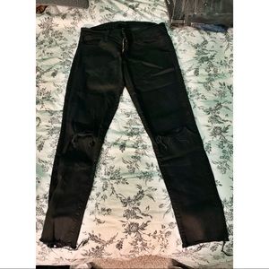 flying monkey distressed black skinny jean